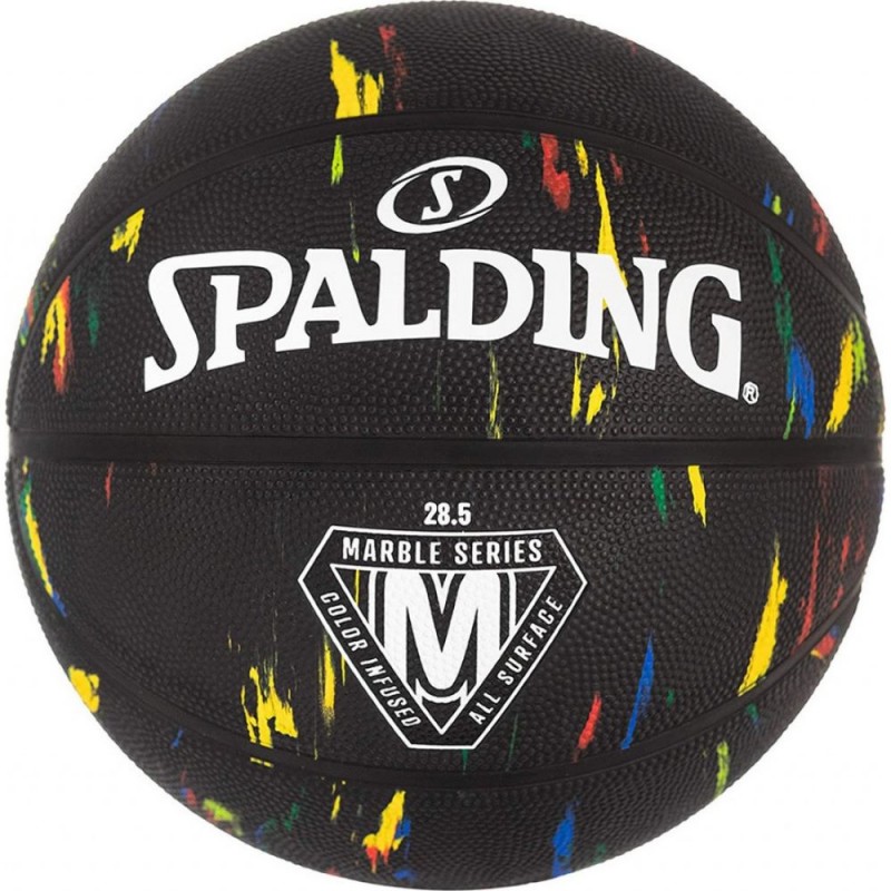 SPALDING MARBLE SERIES BLACK RAINBOW SZ7